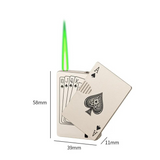 Creative Ace of Spades Playing Cards Butane Windproof Lighter - A Stylish and Fun Toy for Men and Women