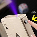 Creative Ace of Spades Playing Cards Butane Windproof Lighter - A Stylish and Fun Toy for Men and Women