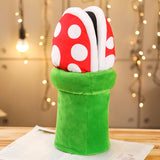 Mushroom Home Plush Slippers - 30cm Piranha Plant Design, Cozy and Creative Footwear for Kids, Ideal Gift