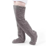 Cozy Thigh-High Fuzzy Socks - Over Knee Boot Stockings, Plush Leg Warmers for Women and Kids