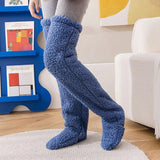 Cozy Thigh-High Fuzzy Socks - Over Knee Boot Stockings, Plush Leg Warmers for Women and Kids