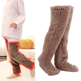 Cozy Thigh-High Fuzzy Socks - Over Knee Boot Stockings, Plush Leg Warmers for Women and Kids