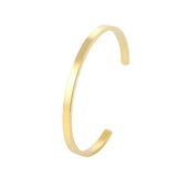 Fashion Punk Gold Color Bangles for Women Men Trendy Stainless Steel Metal Bracelets Bohemian Jewelry Accessories Gift Wholesale