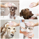 Soft Silicone Pet Bath Brush with Shampoo Dispenser - Dog and Cat Washing and Massage Grooming Tool