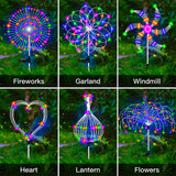 Solar LED Firework Fairy Lights Outdoor Waterproof Garden Decoration Lawn Pathway Solar Lamp