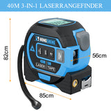 3 in 1 Laser Tape Measure Rangefinder 5M Tape Ruler Infrared High-Precision Intelligent Electronic Ruler Building Distance Meter