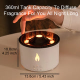 Volcanic Flame Aroma Oil Diffuser - 360ml Ultrasonic Humidifier with Jellyfish Smoke Ring, Ideal Christmas Gift