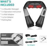 Shiatsu Neck and Back Massager with Soothing Heat,  Electric Deep Tissue 3D Kneading Massage Pillow for Shoulder, Leg, Body Muscle Pain Relief, Home, Office, and Car Use