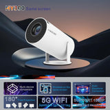 Portable HY300 Smart Projector: Android 11, WiFi, 4K Support, Bluetooth 5.0, 1080P HD - Ideal for Home Cinema & Outdoor Use