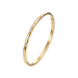 Fashion Punk Gold Color Bangles for Women Men Trendy Stainless Steel Metal Bracelets Bohemian Jewelry Accessories Gift Wholesale