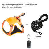 2023 Newdog Harness with Retractable Dog Leash as One No-Pull Pet Harness with Adjustable Soft Padded Dog Vest