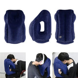 Ergonomic Inflatable Travel Pillow - Lightweight Neck & Chin Support Cushion for Comfortable Airplane, Office Rest, and Nap