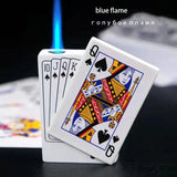 Creative Ace of Spades Playing Cards Butane Windproof Lighter - A Stylish and Fun Toy for Men and Women