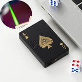 Creative Ace of Spades Playing Cards Butane Windproof Lighter - A Stylish and Fun Toy for Men and Women