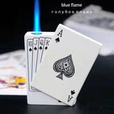 Creative Ace of Spades Playing Cards Butane Windproof Lighter - A Stylish and Fun Toy for Men and Women