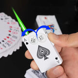 Creative Ace of Spades Playing Cards Butane Windproof Lighter - A Stylish and Fun Toy for Men and Women