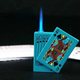 Creative Ace of Spades Playing Cards Butane Windproof Lighter - A Stylish and Fun Toy for Men and Women