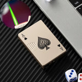 Creative Ace of Spades Playing Cards Butane Windproof Lighter - A Stylish and Fun Toy for Men and Women