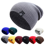 Knitted Beanie Women'S Hat Winter Men Skullies Warm Casual Slouchy Hat Crochet Hat Female Baggy Cap