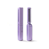 2 in 1 Professional Hair Straightener Hair Curler USB Straight Hair Comb Wet and Dry Hair Curler Straight Styler Curling Iron