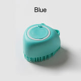 Soft Silicone Pet Bath Brush with Shampoo Dispenser - Dog and Cat Washing and Massage Grooming Tool