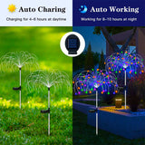 Solar LED Firework Fairy Lights Outdoor Waterproof Garden Decoration Lawn Pathway Solar Lamp