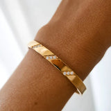 Fashion Punk Gold Color Bangles for Women Men Trendy Stainless Steel Metal Bracelets Bohemian Jewelry Accessories Gift Wholesale