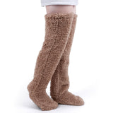 Cozy Thigh-High Fuzzy Socks - Over Knee Boot Stockings, Plush Leg Warmers for Women and Kids