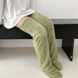 Cozy Thigh-High Fuzzy Socks - Over Knee Boot Stockings, Plush Leg Warmers for Women and Kids