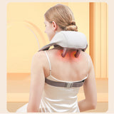 Shiatsu Neck and Back Massager with Soothing Heat Wireless Electric Deep Tissue 5D Kneading Massage Pillow Shoulder Leg Body