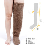 Cozy Thigh-High Fuzzy Socks - Over Knee Boot Stockings, Plush Leg Warmers for Women and Kids