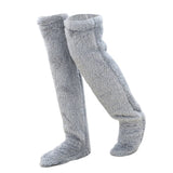 Cozy Thigh-High Fuzzy Socks - Over Knee Boot Stockings, Plush Leg Warmers for Women and Kids